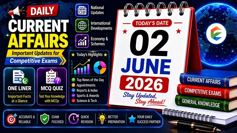 02 June 2026 Current Affairs in Hindi - EduJosh