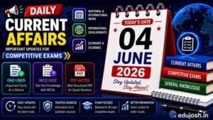 04 June 2026 Current Affairs in Hindi - EduJosh