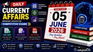 05 June 2026 Current Affairs in Hindi - EduJosh