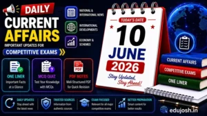 10 June 2026 Current Affairs in Hindi - EduJosh