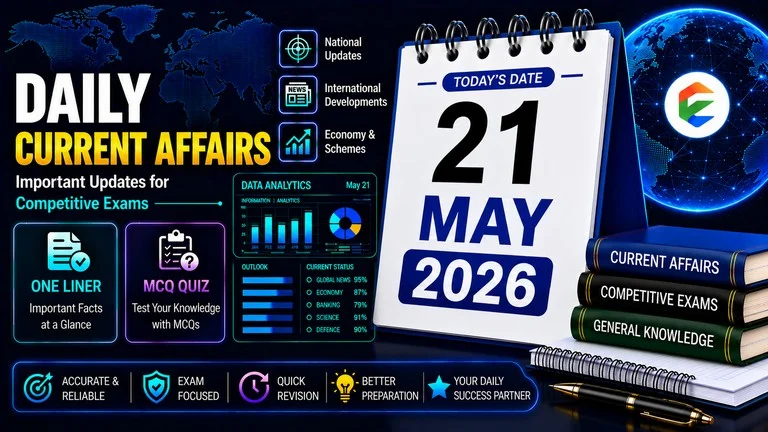 21 May 2026 Current Affairs in Hindi - EduJosh
