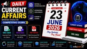 23 June 2026 Current Affairs in Hindi - EduJosh