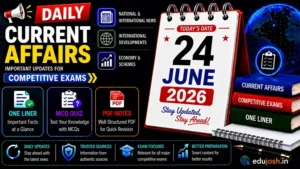 24 June 2026 Current Affairs in Hindi - EduJosh