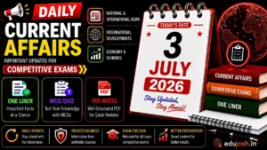 3 July 2026 Current Affairs in Hindi - EduJosh